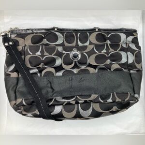 Coach Black and Gray Signature Big crossbody bag
